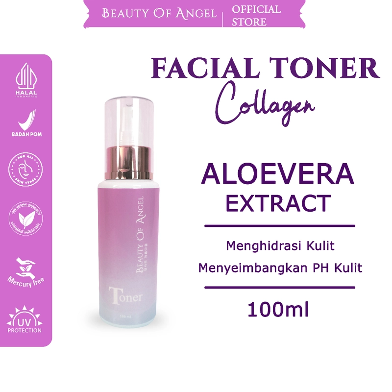 Product image Collagen Facial Hydrating Toner 100 ml BOA with Aloevera Extract Niacinamade Melembapkan & Menyeimbangkan Ph Kulit BPOM Beauty Of Angel all variant all variant